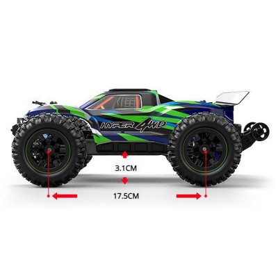 Радиоуправляемый монстр MJX Hyper Go 16108 (зеленый) 4WD 2.4G LED 1/16 RTR