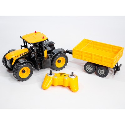 Радиоуправляемый фермерский трактор с прицепом Double Eagle JCB Fastrac 4220 1/24 2.4G RTR