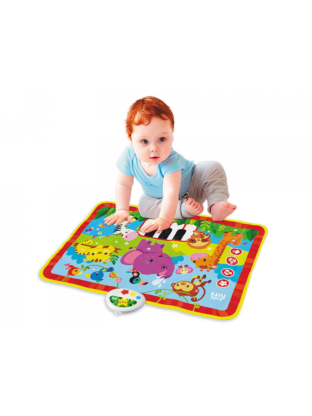 Интерактивная игрушка Kids Hits Музыкальный коврик с огоньками Обезьянка и ее друзья