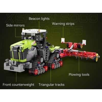 Конструктор CaDA трактор CLAAS XERION 5000 TRAC TS 1/32 (1336 деталей)