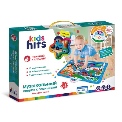 Интерактивная игрушка Kids Hits Музыкальный коврик с огоньками Мы едем-едем