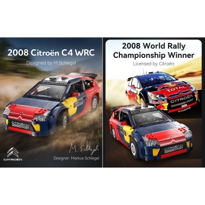 Конструктор CaDA раллийный автомобиль 2008 Citroen C4 WRC 1/12 (1569 деталей)