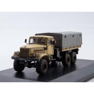 Сборная модель AVD КРАЗ-255Б бортовой с тентом, 1/72