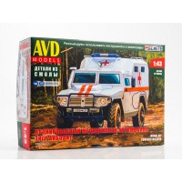 Сборная модель AVD Автомобиль бронированный медицинский, 1/43 Сборная модель AVD Автомобиль бронированный медицинский, 1/43