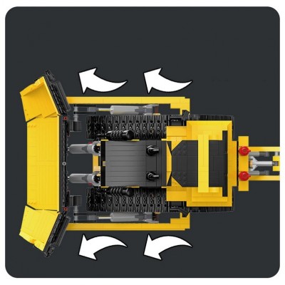 Радиоуправляемый конструктор RCM большой бульдозер (1866+ деталей)