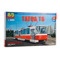 Сборная модель AVD Трамвай Tatra-T6, 1/43 Сборная модель AVD Трамвай Tatra-T6, 1/43
