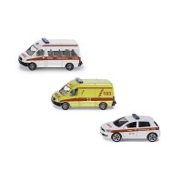 Набор машин Siku Скорая помощь 1825RUS, желтый/белый Набор машин Siku Скорая помощь 1825RUS, желтый/белый