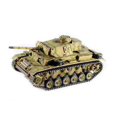 Р/У танк Taigen 1/16 Panzerkampfwagen III (Германия) дым, свет (для ИК боя) V3 2.4G RTR камуфляж