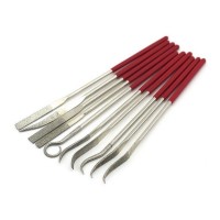 Набор универсальный 3 надфиля + 7 рифелей, алмазные, блистер + чехол, шт Набор универсальный 3 надфиля + 7 рифелей, алмазные, блистер + чехол, шт