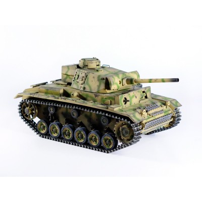 Р/У танк Taigen 1/16 Panzerkampfwagen III (Германия) дым, свет (для ИК боя) V3 2.4G RTR камуфляж