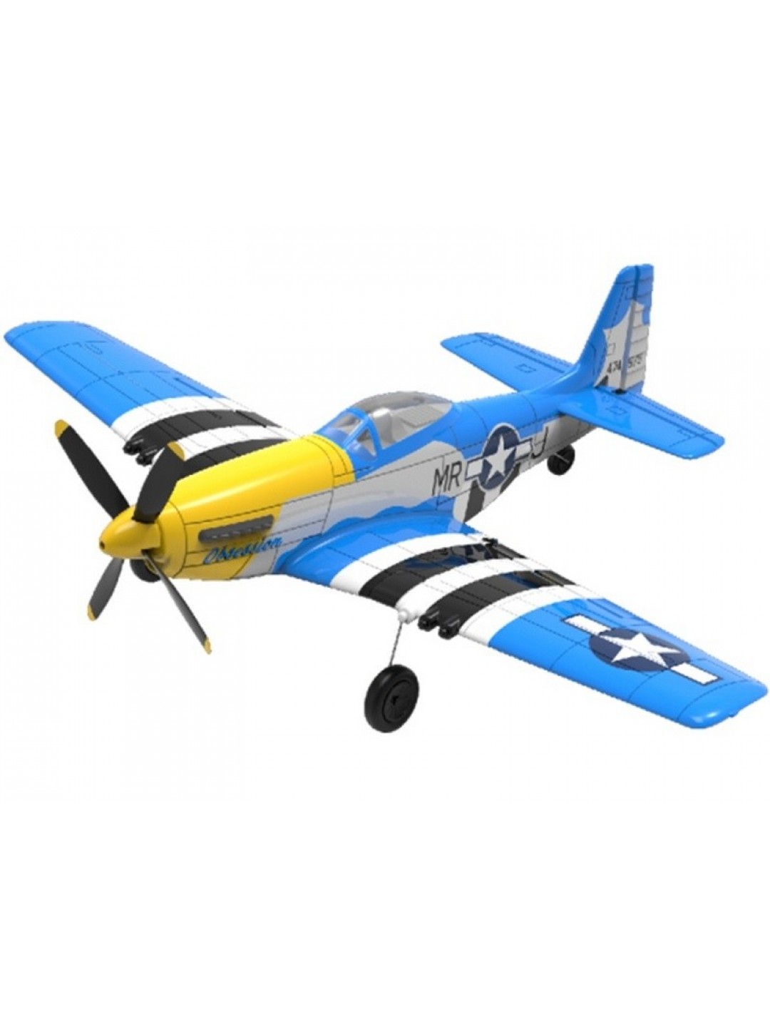 Радиоуправляемый самолет Volantex RC P51D 400мм (синий) 2.4G 4ch LiPo RTF with Gyro