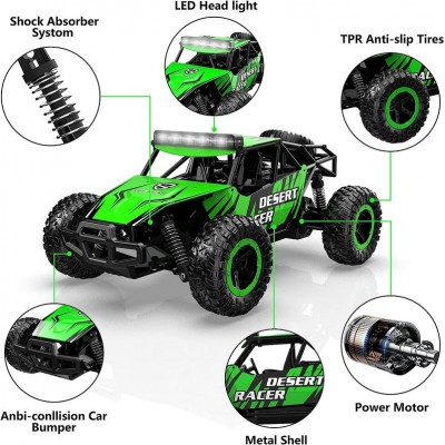 Радиоуправляемый внедорожник Volantex RC Desert King зеленый 4WD 2.4G 1/16 RTR