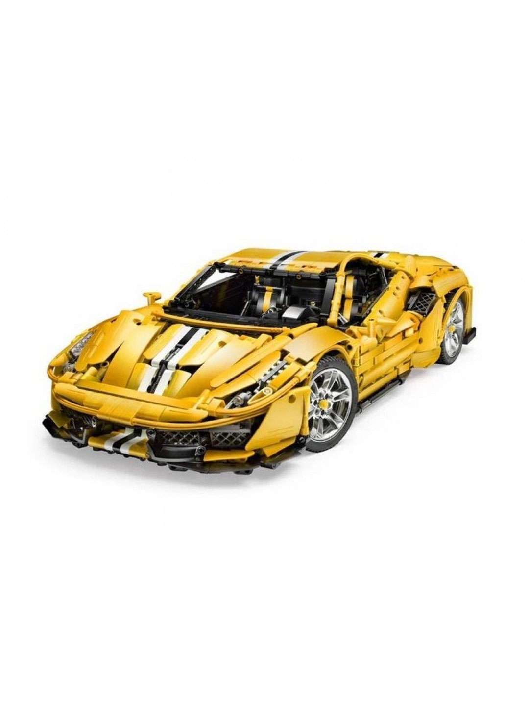 Радиоуправляемый конструктор CaDA MASTER споркар Italian Super Car, желтый 1/8 (3187 деталей)