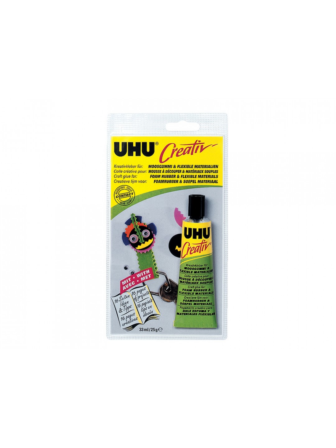 Клей для пенорезины UHU Creativ, 33 мл, блистер