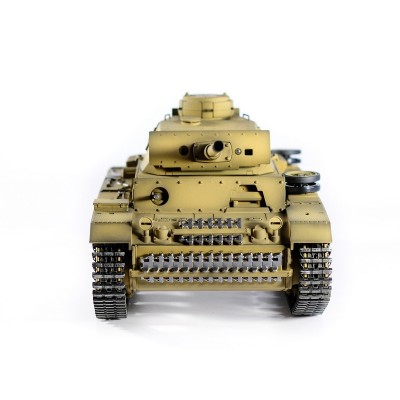 Р/У танк Taigen 1/16 Panzerkampfwagen III (Германия) дым, свет (для ИК боя) V3 2.4G RTR пустыня