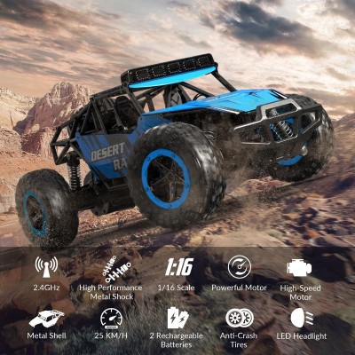 Радиоуправляемый внедорожник Volantex RC Desert King синий 4WD 2.4G 1/16 RTR