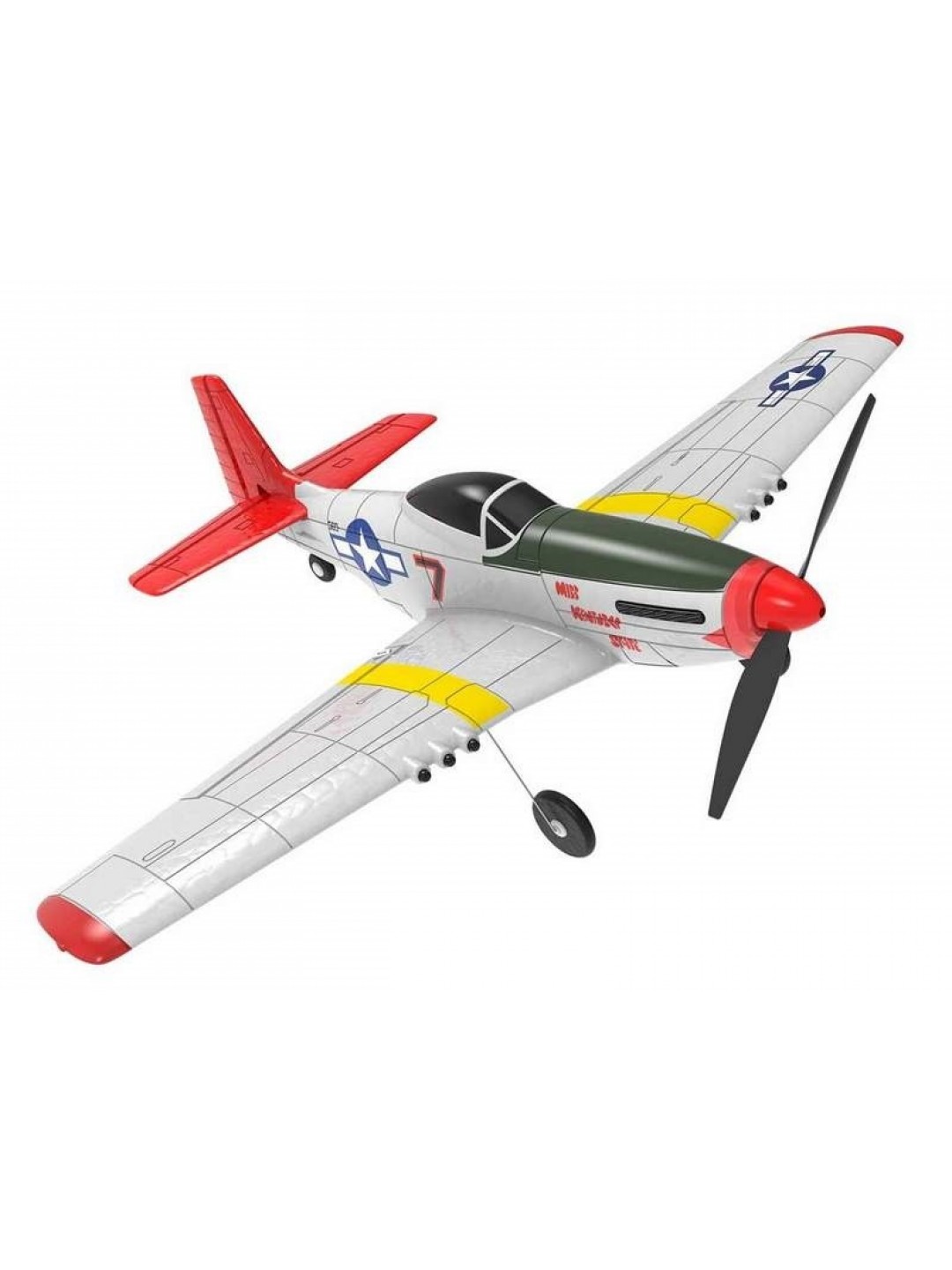 Радиоуправляемый самолет Volantex RC P51D 400мм (красный) 2.4G 4ch LiPo RTF with Gyro