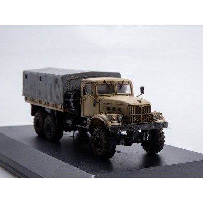 Сборная модель AVD КРАЗ-255Б бортовой с тентом, 1/72