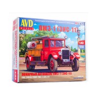 Сборная модель AVD Пожарный автонасос ПМЗ-1 (ЗИС-11), 1/43 Сборная модель AVD Пожарный автонасос ПМЗ-1 (ЗИС-11), 1/43