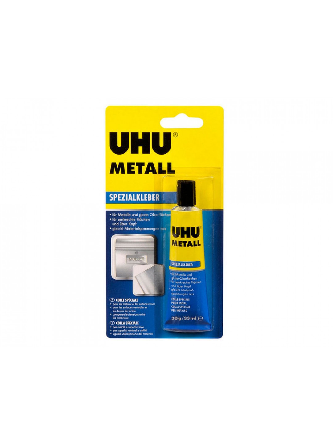 Клей контактный для металлов UHU Metall, 30 г, блистер