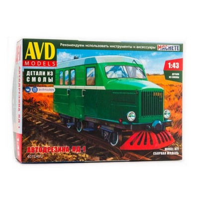 Сборная модель AVD Автодрезина ПД-1, 1/43