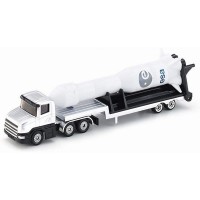 Набор техники Siku 1614 Тягач с ракетой 1/55, 17 см, серебристый/белый Набор техники Siku 1614 Тягач с ракетой 1/55, 17 см, серебристый/белый