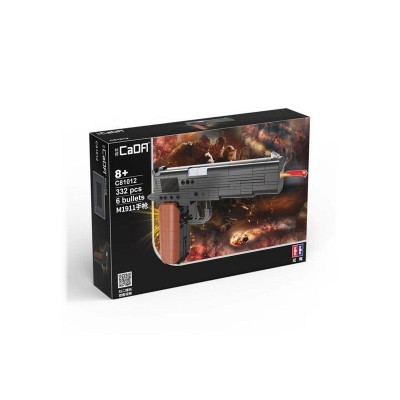 Конструктор CaDA пистолет Colt M1911 (332 детали)