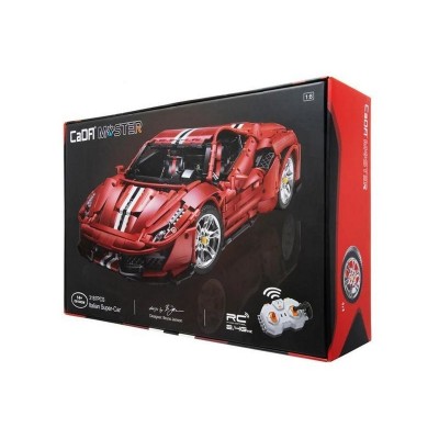 Радиоуправляемый конструктор CaDA MASTER споркар Italian Super Car, красный 1/8 (3187 деталей)