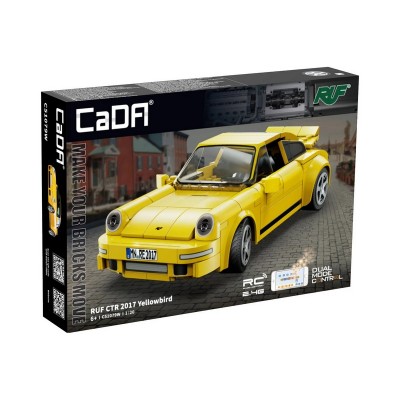 Радиоуправляемый конструктор CADA спортивный автомобиль RUF CTR 2017 Yellowbird 1/20 (222 детали)