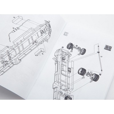 Сборная модель AVD Автобус ЗИЛ-3250, 1/43